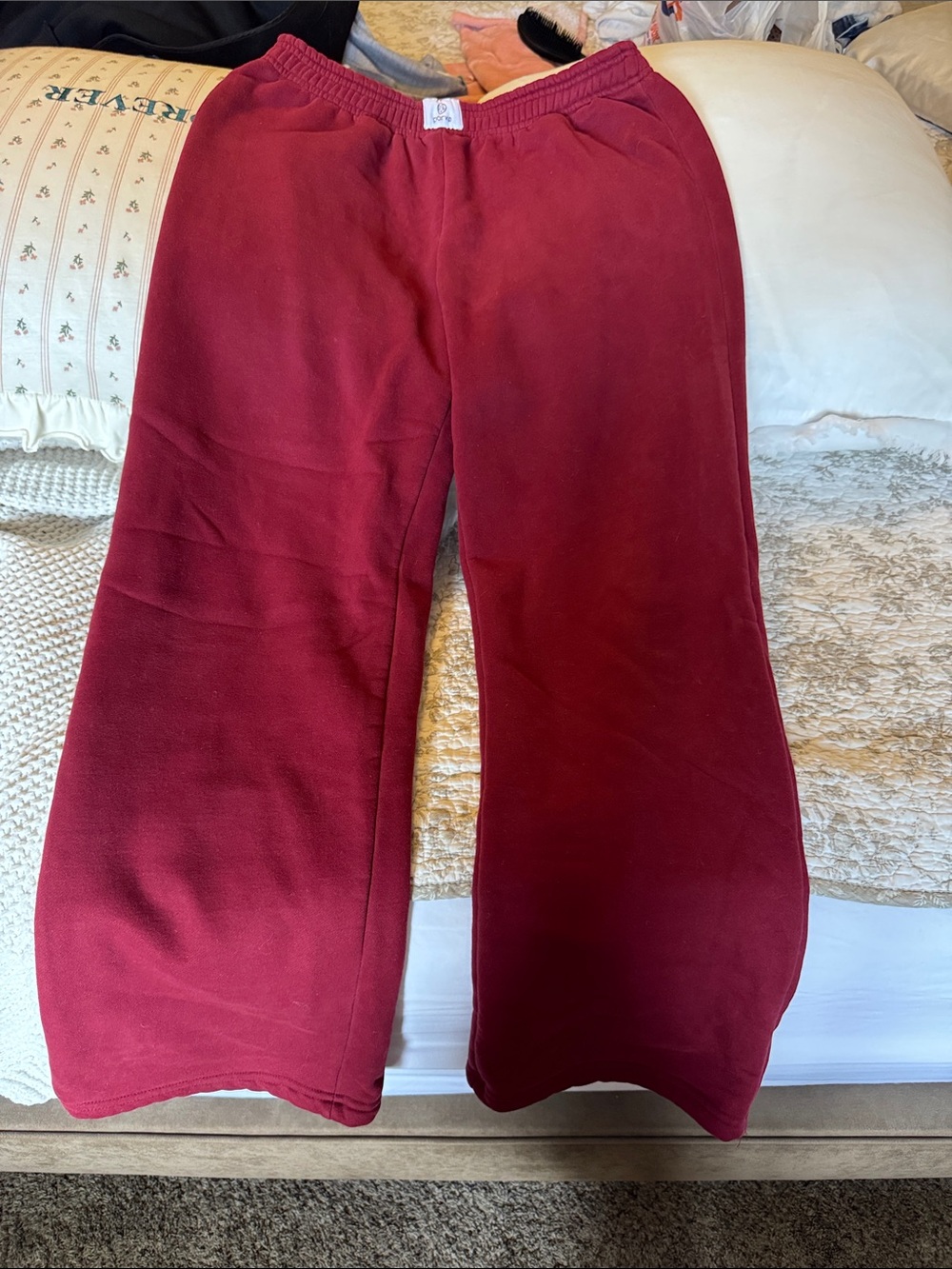 Parke Maroon Fleece Lounge Pants